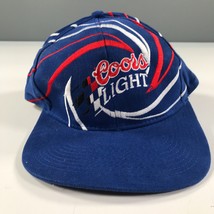 Vintage Coors Light Snapback Hat Red White All Over Print Embroidered Racing - £36.81 GBP