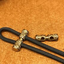2 Pack Brass Knife Lanyard Bead, Exquisite Tribal EDC Charm - $7.99