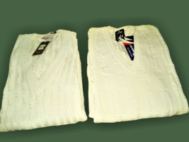 Suéteres Primavera Hombre Blanco V-Cuello Clásicos Elegantes Deportes Lujo - £50.66 GBP+