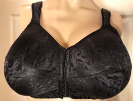Just My Size JMS Black 42DD Wire Free 42 DD Front Clasp Unlined Bra - £5.55 GBP