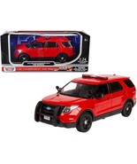 2015 Ford Police Interceptor Utility &quot;Fire Marshal&quot; Plain Red 1/24 Dieca... - £35.66 GBP