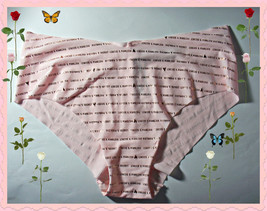 L Spring Pink Logo Shimmer No Show Seamless Victorias Secret Hiphugger Pantie - £8.77 GBP