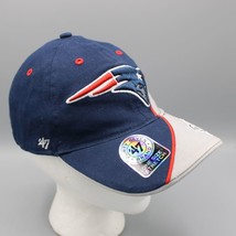 New England Patriots Stretch Fit Hat &#39;47 Brand Blue &amp; Gray NFL Team Apparel - £11.66 GBP