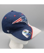 New England Patriots Stretch Fit Hat &#39;47 Brand Blue &amp; Gray NFL Team Apparel - $14.84