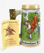 BUDWEISER Golf Par For The Course Beer Stein Mug 1992 Vintage - £31.61 GBP