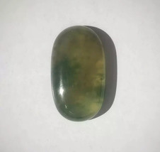 Moss Agate Cabochon, Green And Tan Natural Agate Gemstone 1.2” - £5.56 GBP