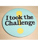 I TOOK THE CHALLENGE game show pinback button 1990  - £15.80 GBP