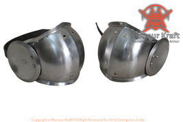 Steel knee Armor cops Armour Larp renaissance replica sca combat steel f... - $91.19