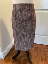 YVES SAINT LAURENT Multi Cotton Silk Blend Pencil Skirt SZ IT 44/US 8 NWOT - £146.16 GBP