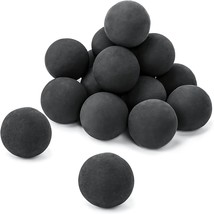 The Grisun Black Round Ceramic Fire Balls Are Safe For Both Indoor And O... - $48.99