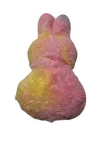 Easter Bunny Shaped Plush Rabbit Pastel Rainbow - $8.90