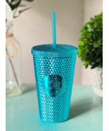*AUTHENTIC* Starbucks Summer 2023 Blue Splash Chrome Studded Grande 16oz... - $436.69 MXN