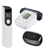 Automatic Tonometer Arm Blood Pressure Monitor Manometer Thermometer Oxi... - $31.13 CAD