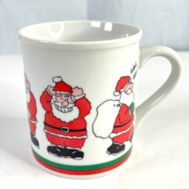Santa Claus Dressing Vintage Christmas Coffee Mug Tea Cup Porcelain Pape... - $26.93