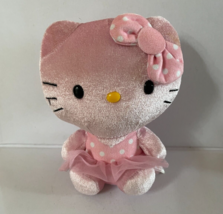 Hello Kitty Ballerina Pink Plush Stuffed Animal Sanrio Tutu Bow By Ty - $10.00