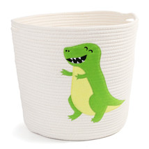 Dinosaur Basket Cotton Rope Storage Organizer Kids Cat Dog Toy Home Cont... - £29.09 GBP