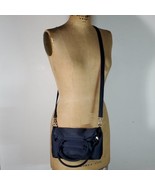 Fossil Crossbody Bag Navy Blue Fold-Over Double Handles Detachable Strap... - £25.06 GBP