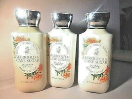 Bath and Body Works Marigold &amp; Cane Sugar Body Lotion Full Size New Lot of 3 - £23.35 GBP