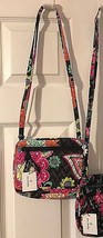 Vera Bradley Petite Crossbody bag in the  Ziggy Zinnia Pattern NWT - £34.35 GBP