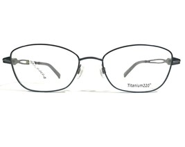 Titanium220 T 220-04 COL 20 Eyeglasses Frames Grey Blue Square 55-18-135 - £21.93 GBP