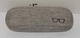 Gray Fabric Hard Shell Sunglass Eyeglass Case with Glasses Logo - $13.80 CAD