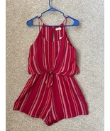 Harper Heritage Woman’s Striped Spaghetti Strap Shorts Romper Size Small - $29.99