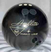 AMF Amflite Magic Line Bowling Ball Solid Black 15 lbs 11 oz Drilled - £15.56 GBP