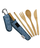 To-Go Ware Bamboo Premium Utensil Set w/ Case Fork Knife Spoon Chopstick... - £14.11 GBP