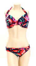 Tommy Bahama Colorful Floral Bikini Swim Suit Women&#39;s Top 36DD Bottom Si... - $148.49