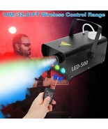 400W Smoke Fog Machine RGB LED Light DJ Party Vertical Spray Fog with Re... - $70.99