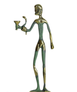 Statue Deity Asklepios B with brass  25cm  x  11cm - £43.76 GBP