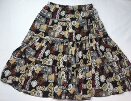 Sag Harbor Sz 10 Colorful Boho Tribal Floral Skirt Vintage - £23.34 GBP