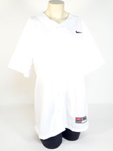Nike Button Front White Short Sleeve Softball Baseball Jersey Womens NWT - £47.17 GBP