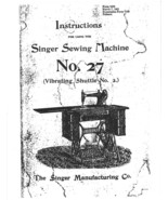 Singer 27 sewing machine Instruction Manual Enlarged - $10.99