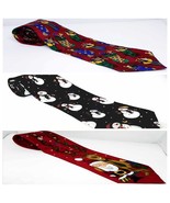 Christmas Ties For Men Classic  Snowman Santa Teddy Bear  Hallmark Zylos... - $26.68 CAD