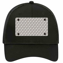 Grey Polka Dot Novelty Black Mesh License Plate Hat - £23.29 GBP