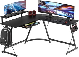 Black Shw Vita L-Style Desk With Monitor Stand - $103.97