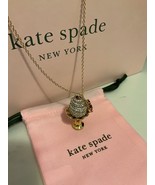 NWT Kate Spade New York 12K Gold Plated Metal Ice Cream Sundae Pendant Necklace - £54.25 GBP