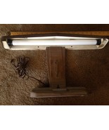 Vintage WORKING Moe Desk Lamp Industrial Metal Art Deco Brown Aviator Wi... - $81.03 CAD