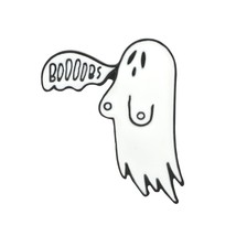 Cute Smoking Boo Ghost Enamel Pin Brooch Cartoon Women Men Denim Jackets Lapel P - £5.88 GBP