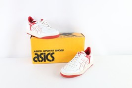 NOS Vintage 90s Asics Mens Size 8 Spell Out Outrage Lo Sneakers Shoes Wh... - $197.95