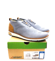 Jsport by Jambu Lincoln Casual Oxford Shoes- Knit Grey/ Tan, US 13 - $29.69