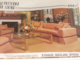Vogue Patterns for Living 1711 Furniture Slipcovers in 2 Styles Vintage - £6.26 GBP