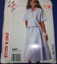 Stitch ‘N Save Misses’ Shirt &amp; Skirt Size 12-14 #3043 Uncut - £2.33 GBP