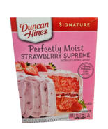 Berry Bliss: Duncan Hines Signature Perfectly Moist Strawberry Supreme C... - £8.54 GBP