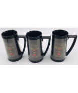 VTG Three (3) Michelob Black Plastic Insulated Beer Mugs West Bend Therm... - £14.70 GBP
