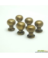 Solid Brass Retro Round Cabinet Drawer Handle Knob Pulls - 0.43&quot; Inch Di... - $38.97 CAD