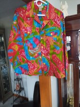 Choices Blazer Jacket Colorful Artsy Womens Size Large Guc E1000 - $22.00
