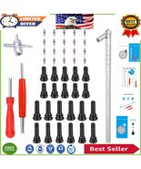 10pcs TR412 &amp; 6pcs TR4 Rubber Valve Stems with 4-Way Valve Core Tool Set - $350.07 MXN