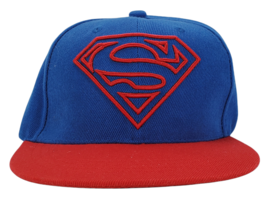 Superman Snapback Hat Six Flags Baseball Cap Dc Comics Red And Blue Adjustable - £11.04 GBP